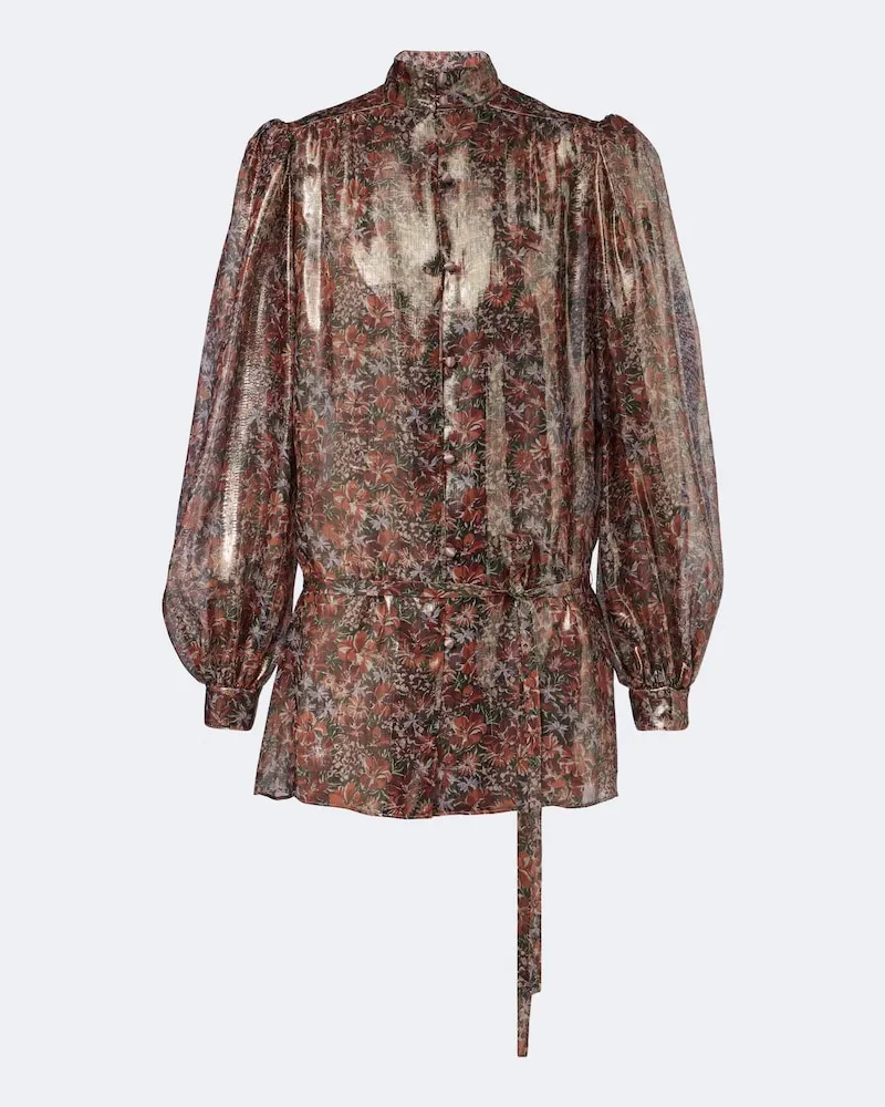 Valentino Garavani Bluse aus einem Seidengemisch Multicolor