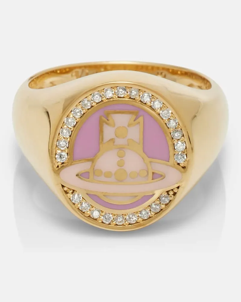 Vivienne Westwood Ring aus Sterlingsilber mit Kristallen Gold