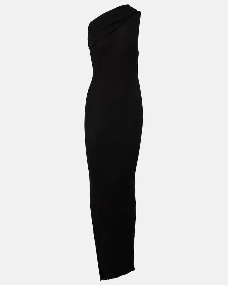 Rick Owens Maxikleid Athena aus Schurwolle Schwarz