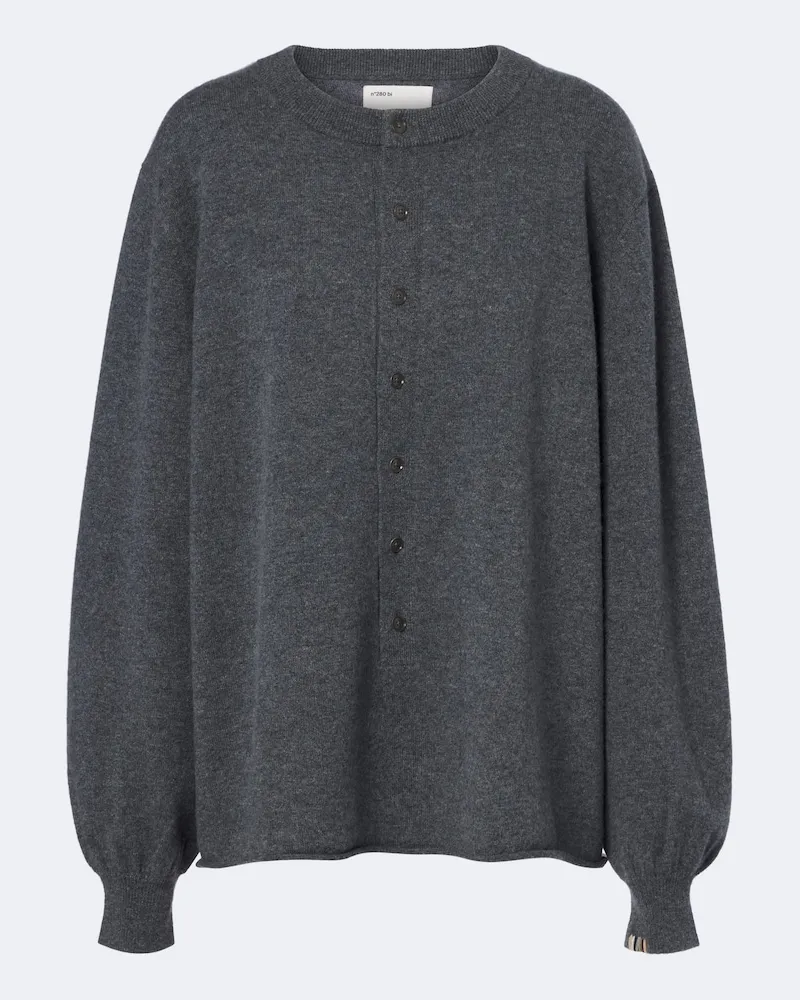 extreme cashmere Pullover N°280 Bi aus einem Kaschmirgemisch Grau