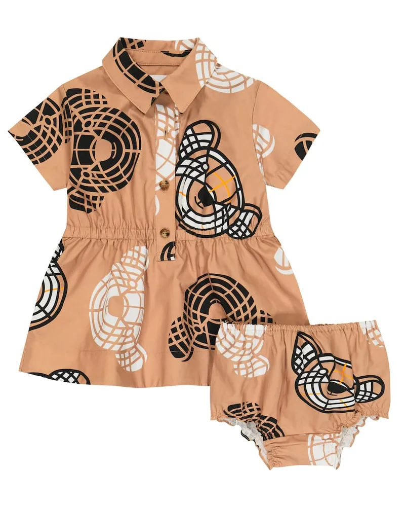 Burberry Baby Set Thomas Bear aus Kleid und HÃ¶schen Beige