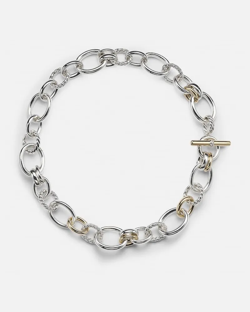 David Yurman Halskette DY Mercer® aus Sterlingsilber mit 18kt Gelbgold Silber