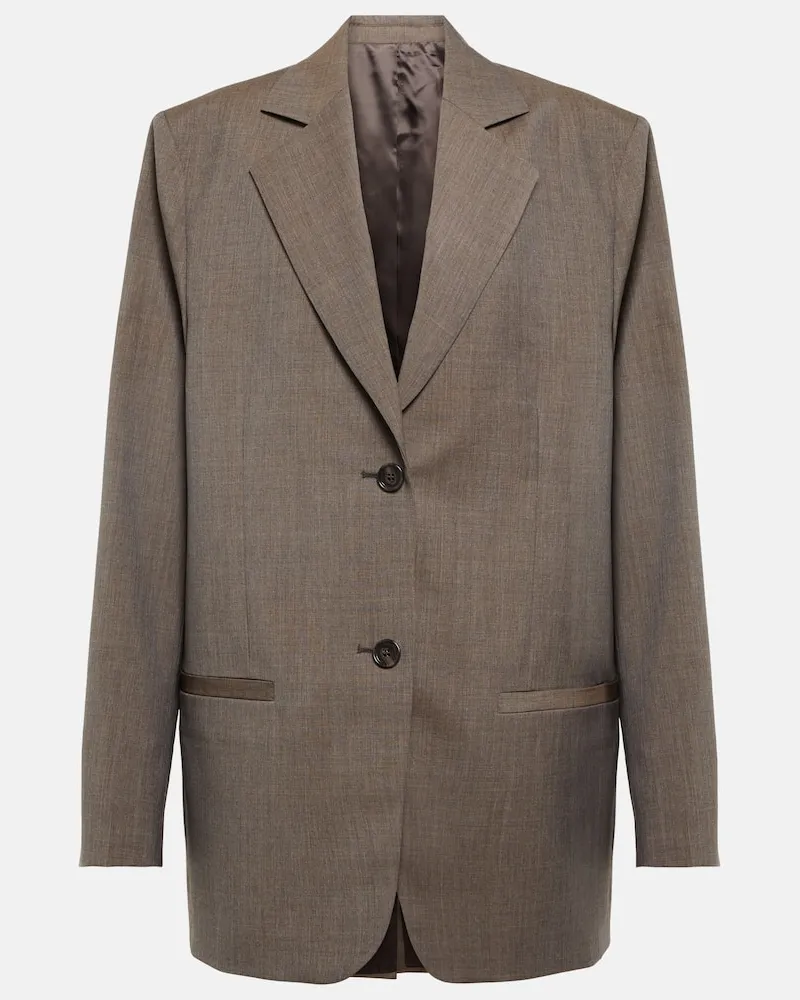 Totême Blazer aus Wolle Braun