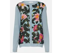 Bedruckter Cardigan mit Seide