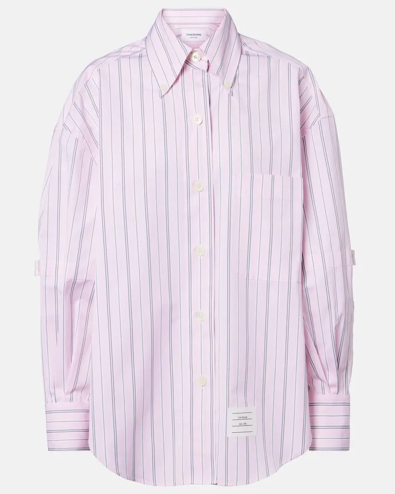 Thom Browne Hemd aus Baumwollpopeline Rosa