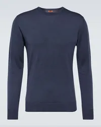 BARENA Pullover Ato Brunal aus Wolle Blau