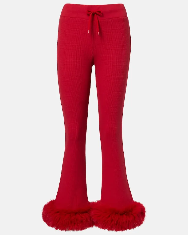 Balenciaga Low-Rise-Hose aus Baumwolle Rot