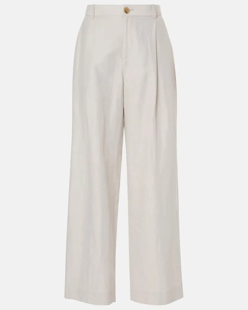 Vince Weite High-Rise-Hose Weiß