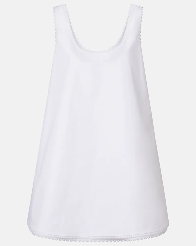 Róhe Róhe Minikleid aus Baumwollpopeline Weiß