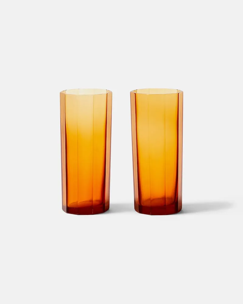NasonMoretti Set aus zwei Highball-Gläsern Dodeca Transparent