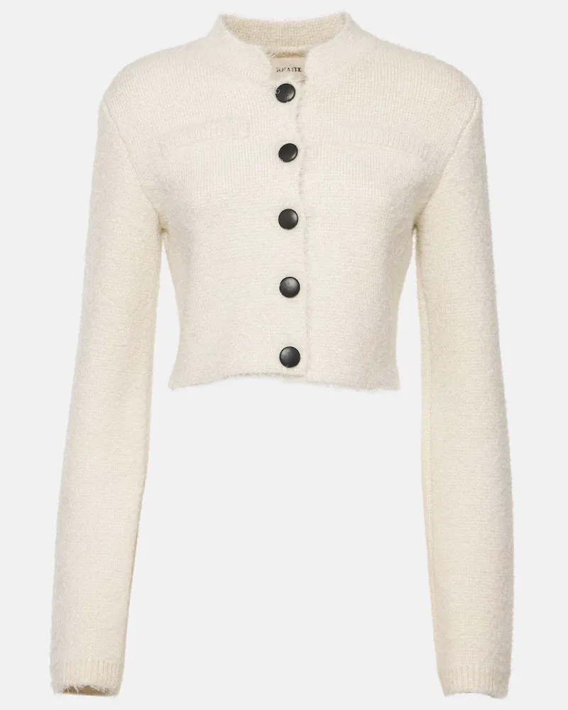 KHAITE Cropped-Jacke Ello aus Seide und Kaschmir Neutral