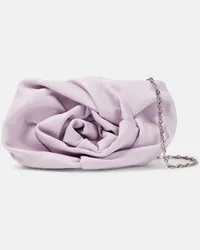 Burberry Clutch Rose aus Leder Weiss