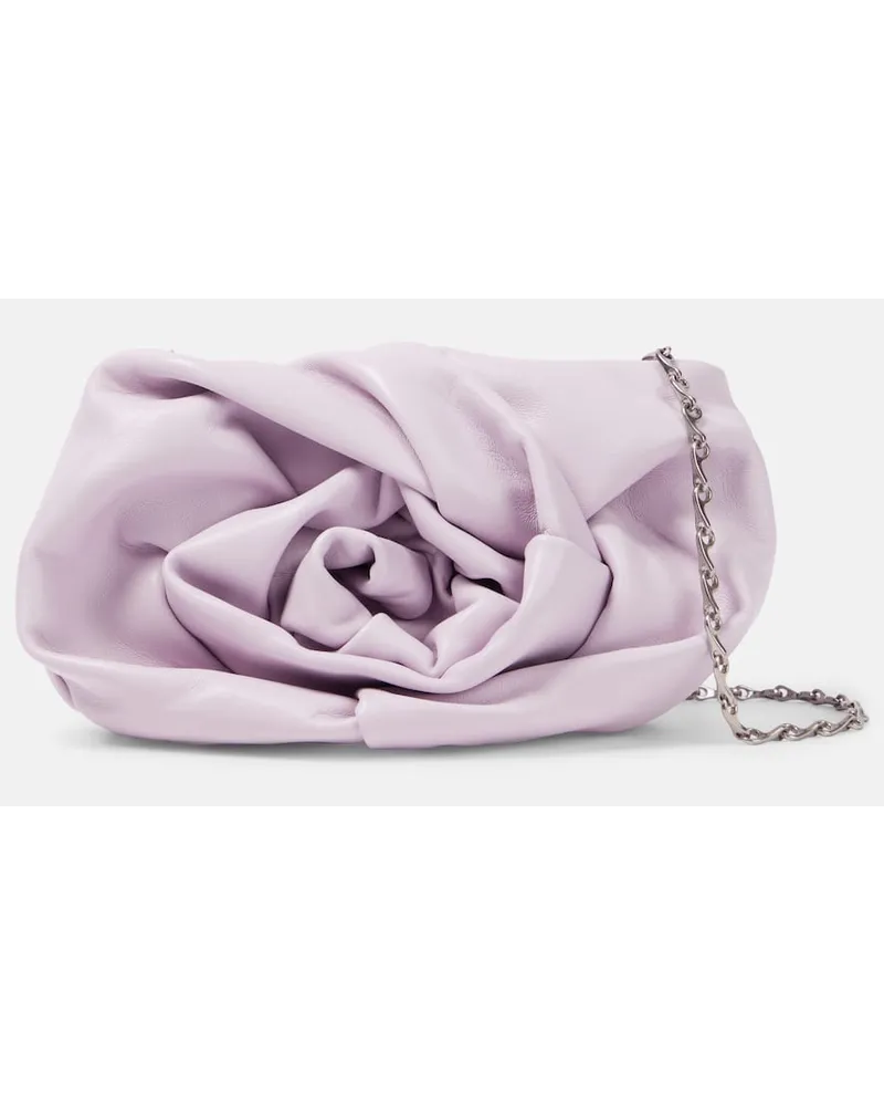 Burberry Clutch Rose aus Leder Weiss