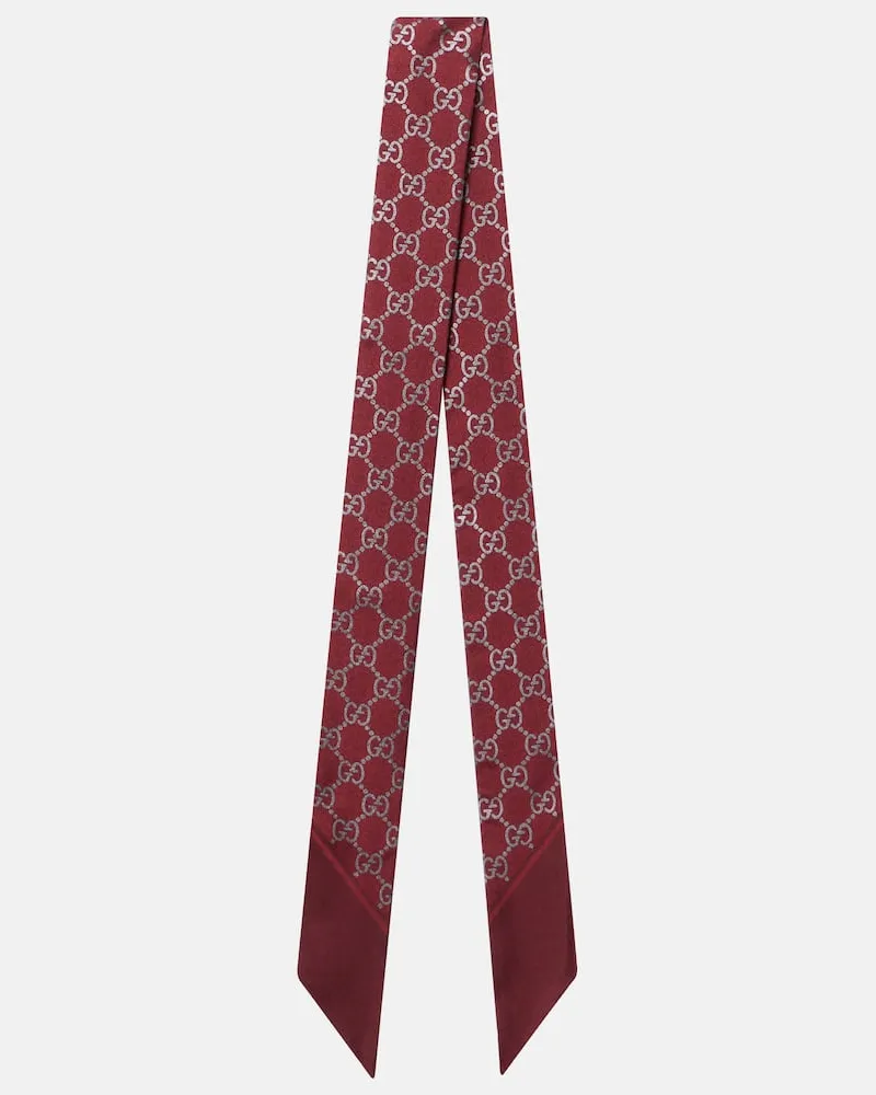 Gucci Tuch GG aus Seiden-Twill Burgund