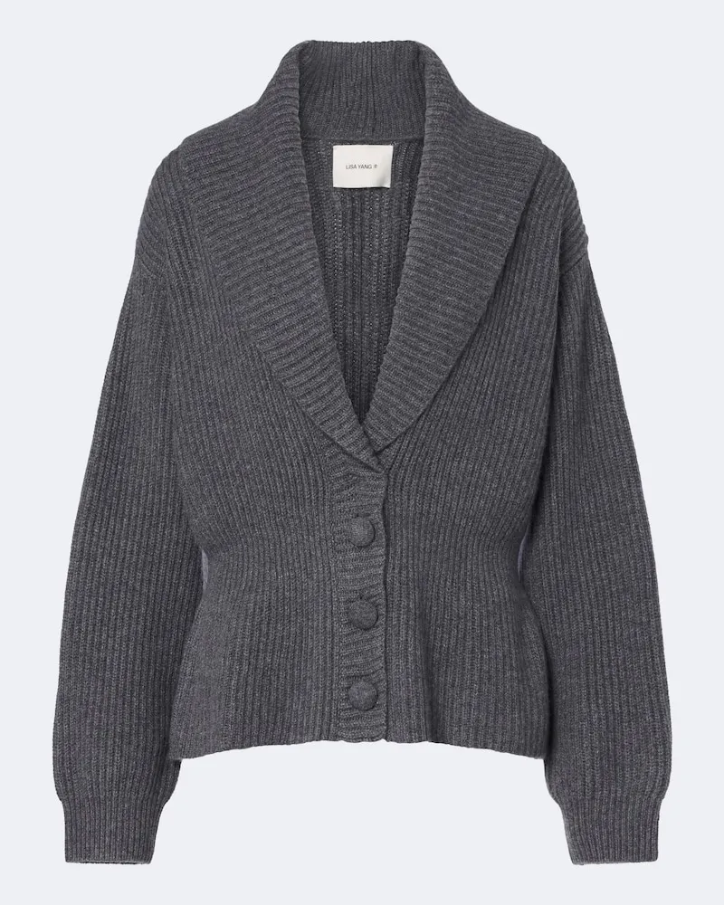 Lisa Yang Cardigan Alessandra aus Kaschmir Grau