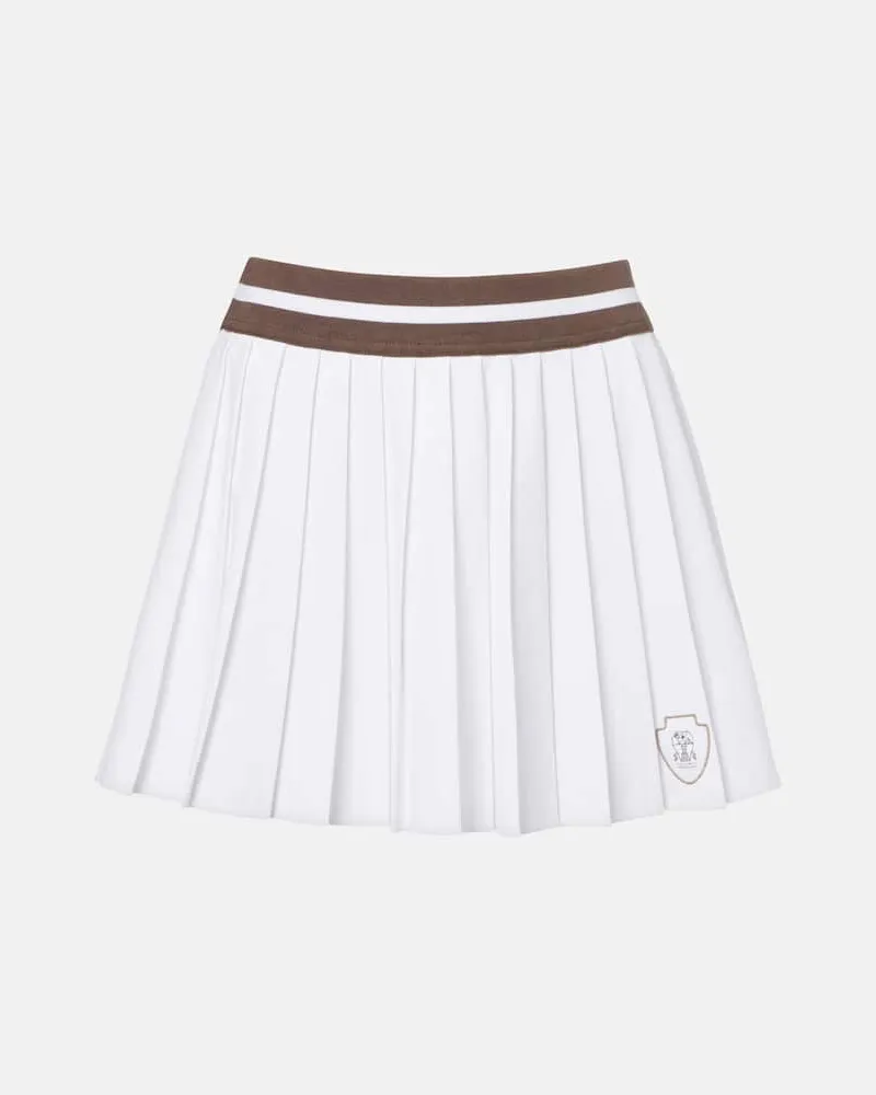 Brunello Cucinelli High-Rise-Skort aus Popeline Weiß