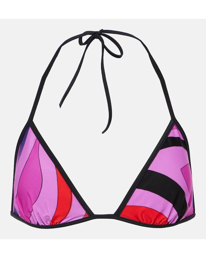 Emilio Pucci Bedrucktes Bikini-Oberteil Multicolor