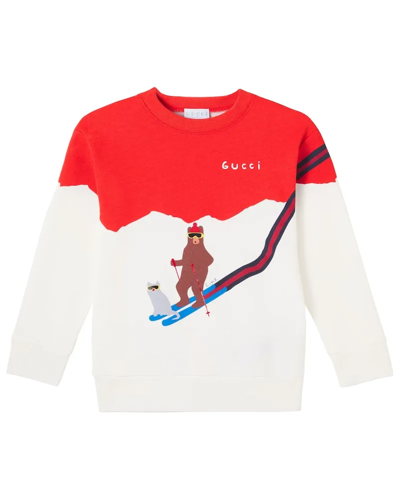 Gucci X Euan Roberts Sweatshirt aus Baumwolle Multicolor