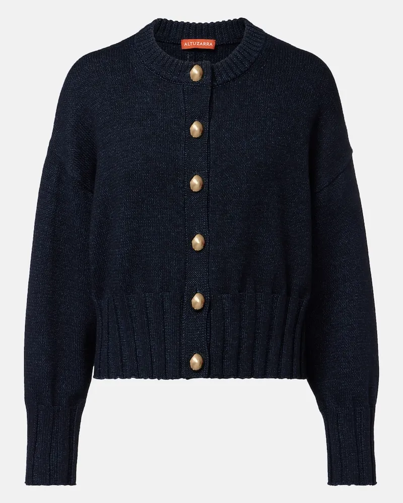 Altuzarra Cardigan Liam aus einem Baumwollgemisch Blau