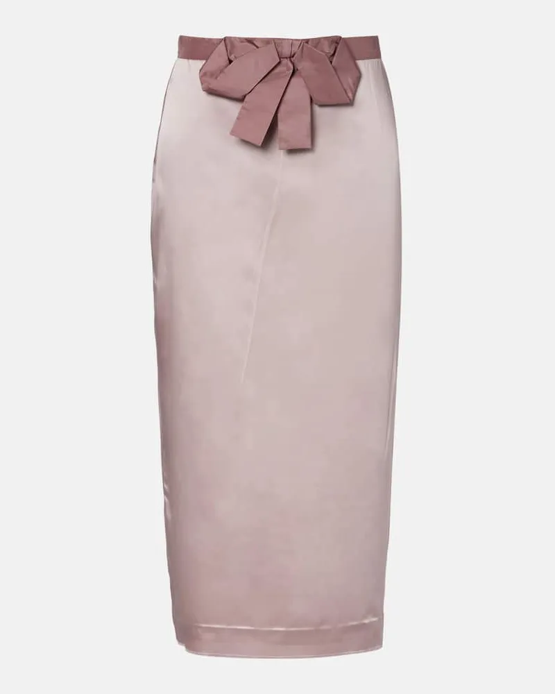 Valentino Garavani Midirock aus Satin Pink