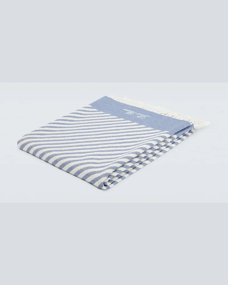Loro Piana Strandhandtuch Mare Moai Blau