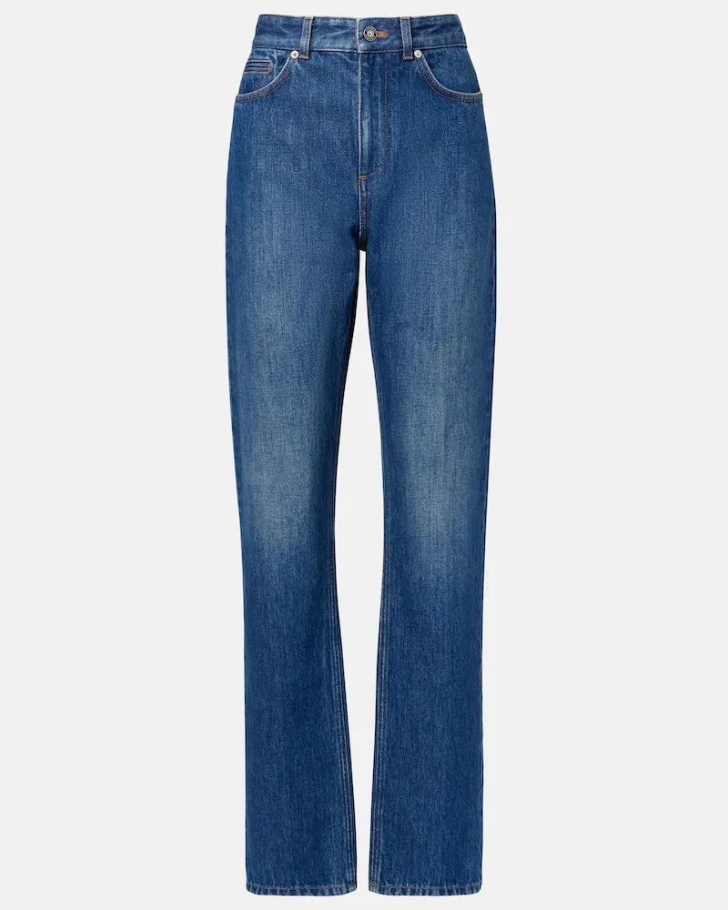 Givenchy Mid-Rise Straight Jeans Blau