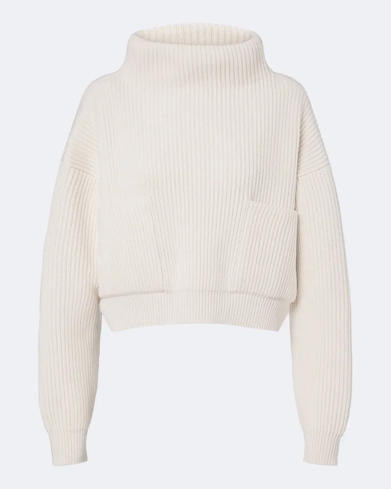 Alaïa Alaïa Pullover aus Wolle und Kaschmir Weiß