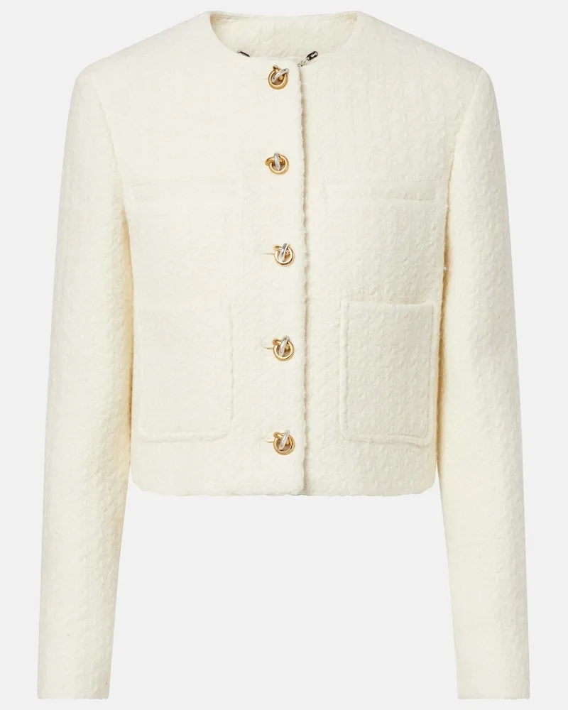 Altuzarra Jacke Beanie aus Bouclé Weiß