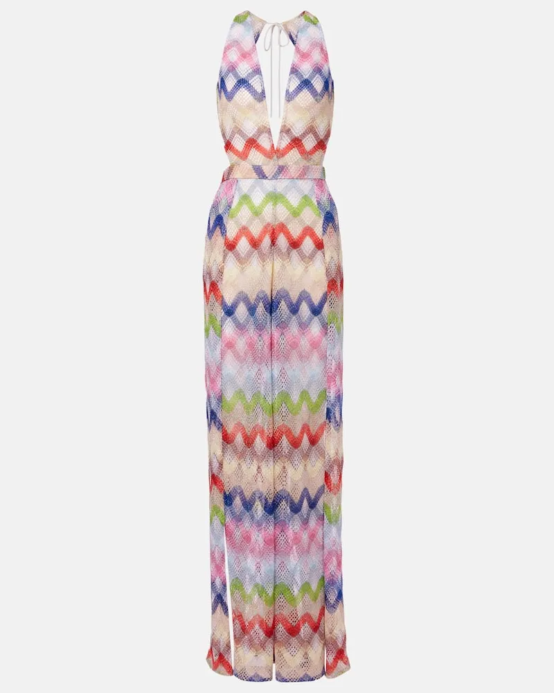 Missoni Jumpsuit aus Häkelstrick Multicolor