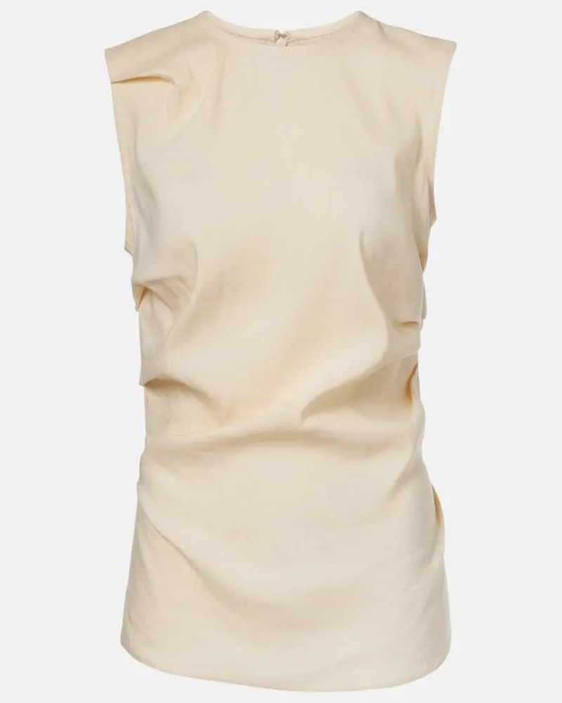 Proenza Schouler White Label Top Anoushka aus einem Leinengemisch Beige