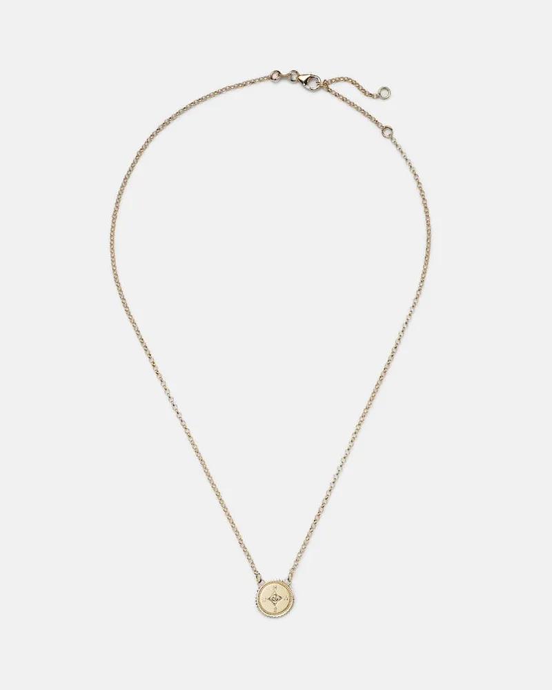FOUNDRAE Halskette Internal Compass aus 18kt Gelbgold mit Diamanten Gold