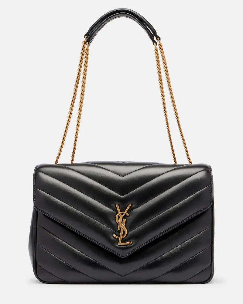 Saint Laurent Schultertasche Loulou Large aus Leder Schwarz