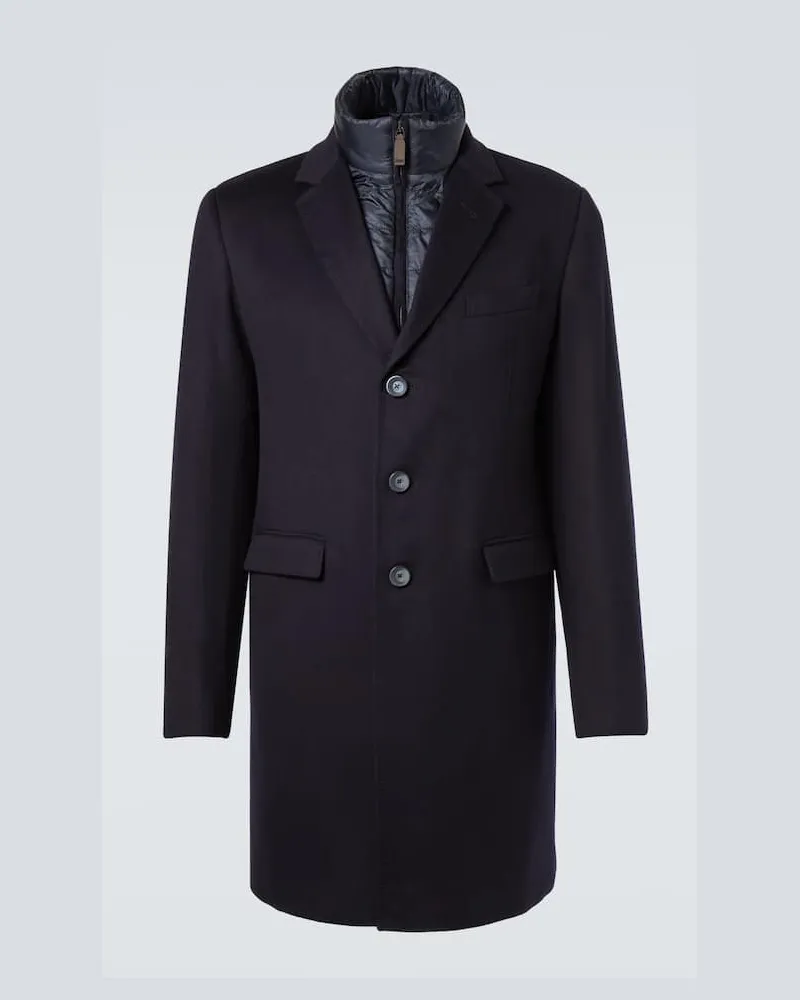 Herno Mantel aus Kaschmir Blau