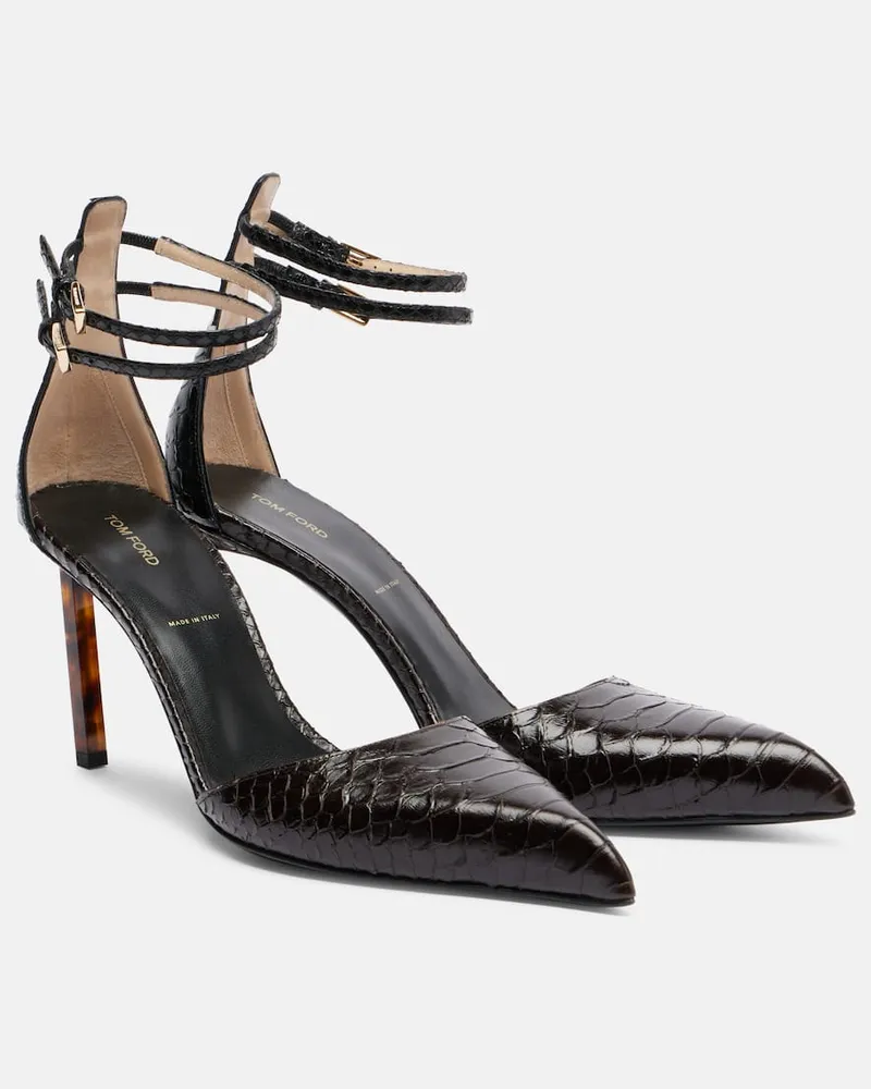 Tom Ford Pumps 90 aus Leder Braun