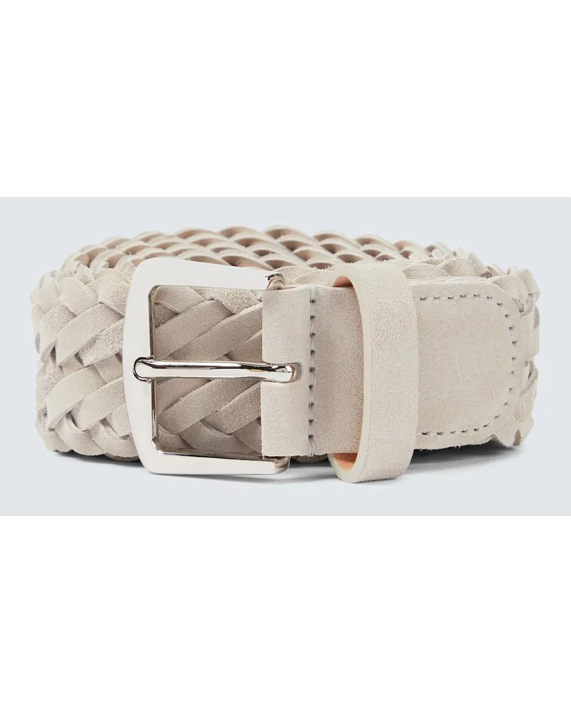 Loro Piana Gürtel aus Veloursleder Beige