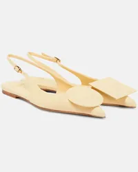 Jacquemus Slingback-Ballerinas Les Slingbacks Duelo Plates Weiss