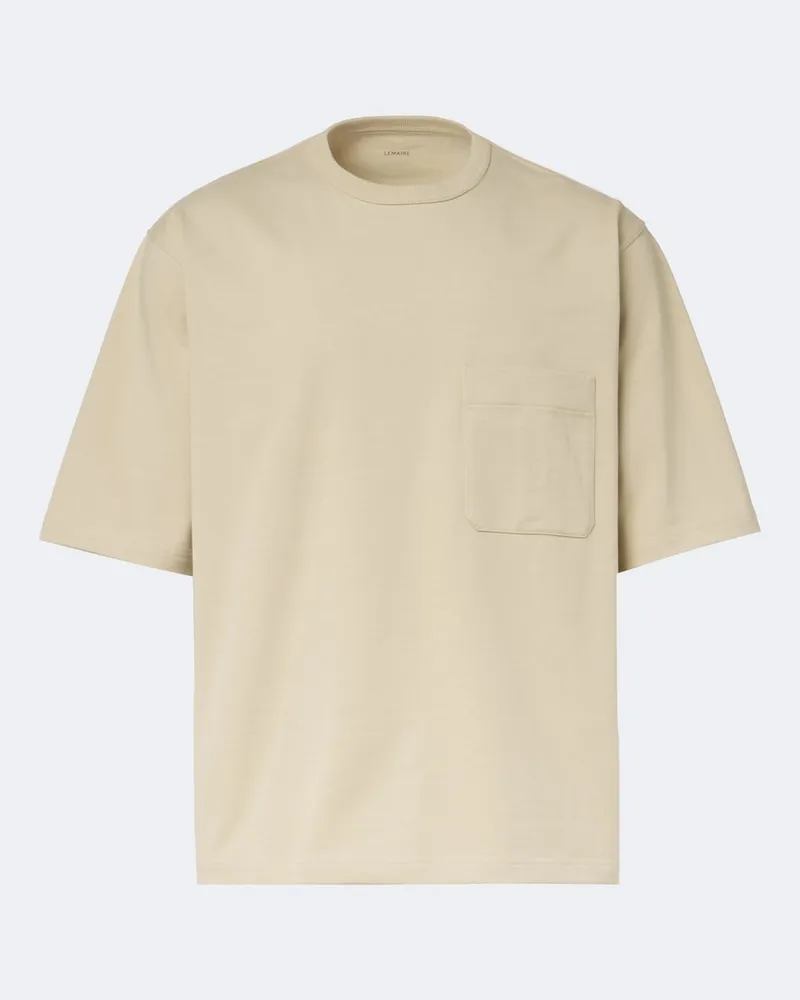 Christophe Lemaire T-Shirt aus Baumwoll-Jersey Beige