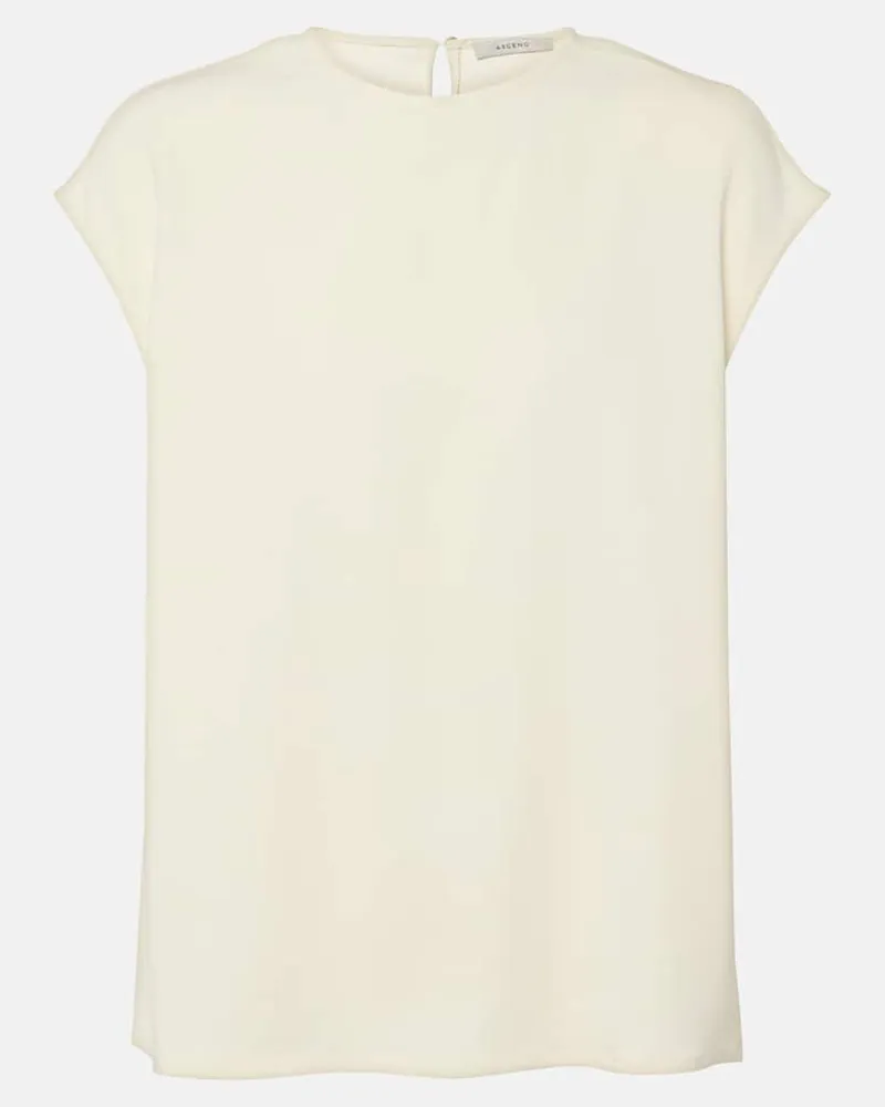 ASCENO Top Dasha aus Crêpe Gelb