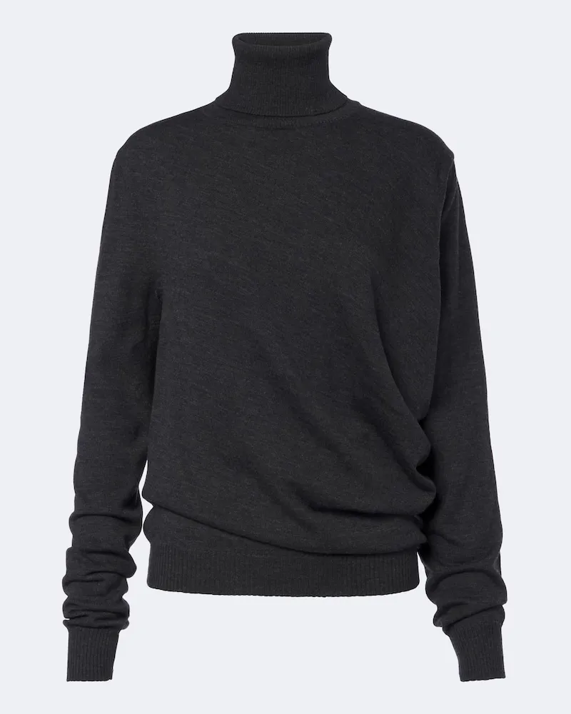 Magda Butrym Rollkragenpullover aus Wolle Grau