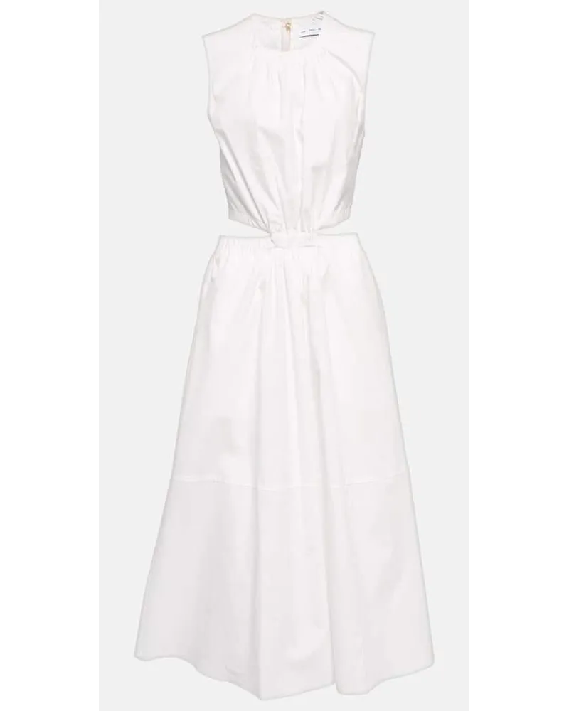 Proenza Schouler White Label Midikleid aus Baumwolle Weiss