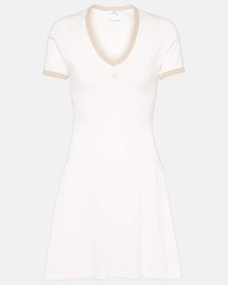 Courrèges Courrèges Minikleid aus Baumwolle Weiß