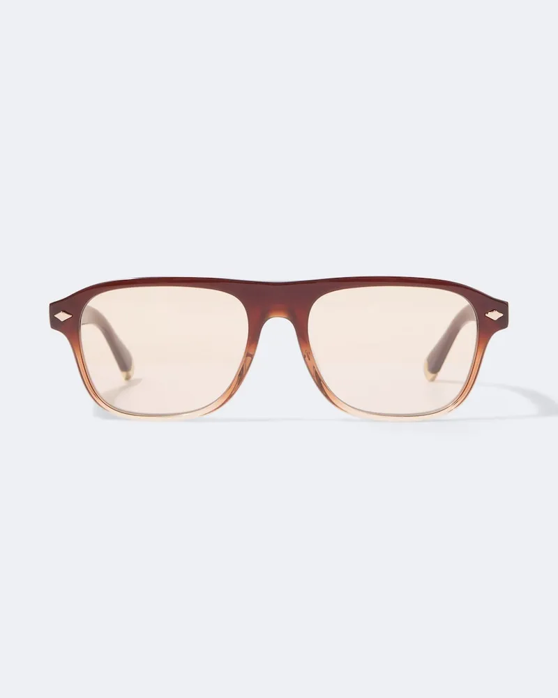 Brunello Cucinelli Eckige Sonnenbrille Braun
