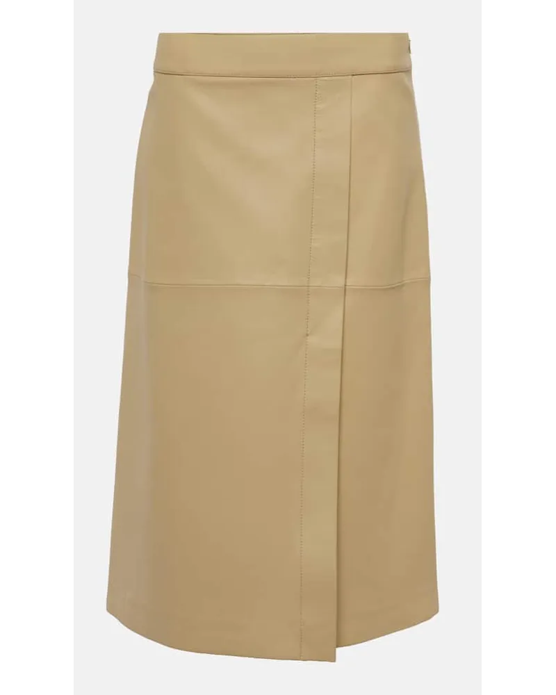 Joseph Bleistiftrock Sevres aus Leder Beige
