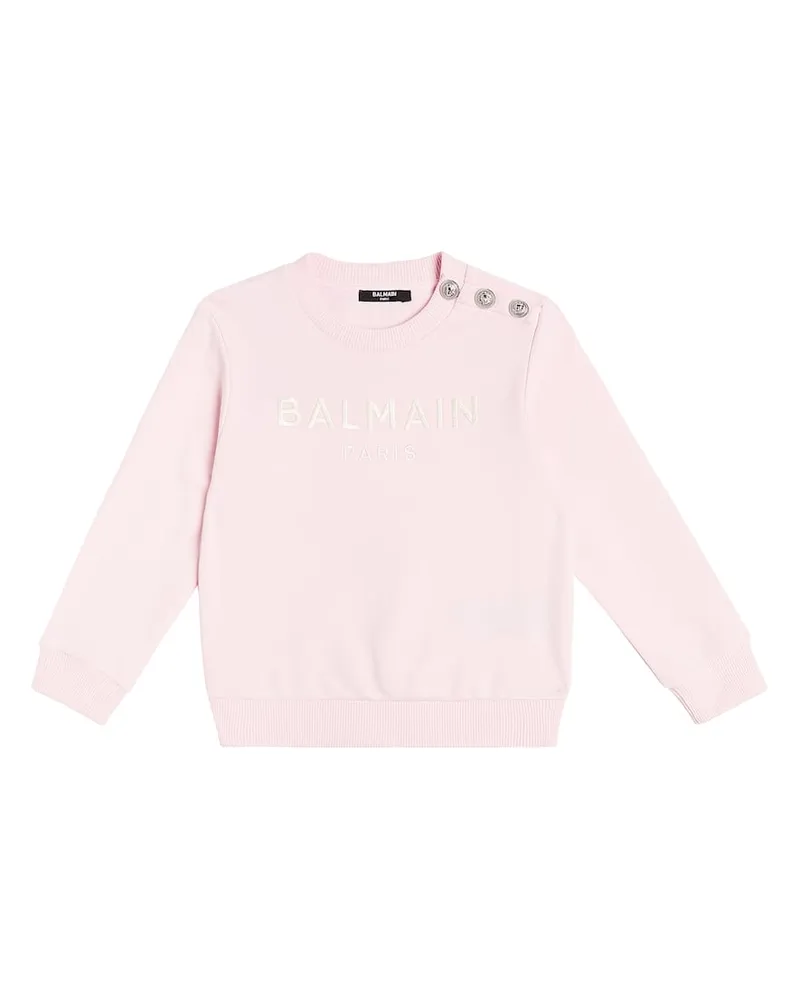 Balmain Sweatshirt aus Baumwoll-Jersey Rot