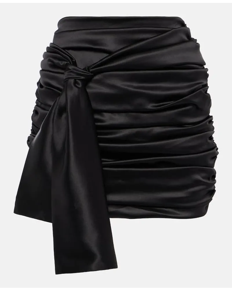 Dolce & Gabbana Minirock aus Seidensatin Schwarz