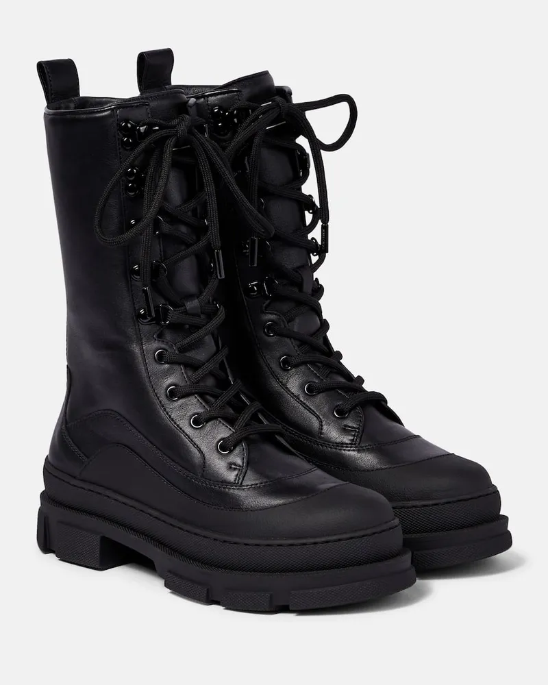 Jimmy Choo Schnürstiefel Aldea aus Leder Schwarz
