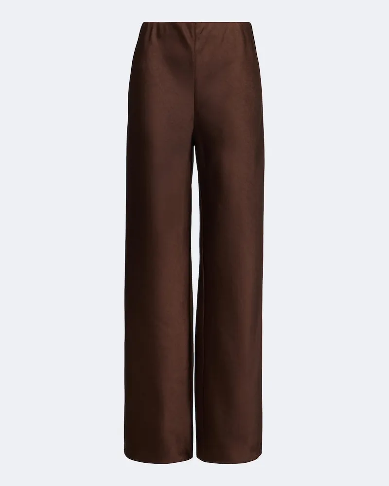 Vince Weite Hose Colette aus Satin Braun