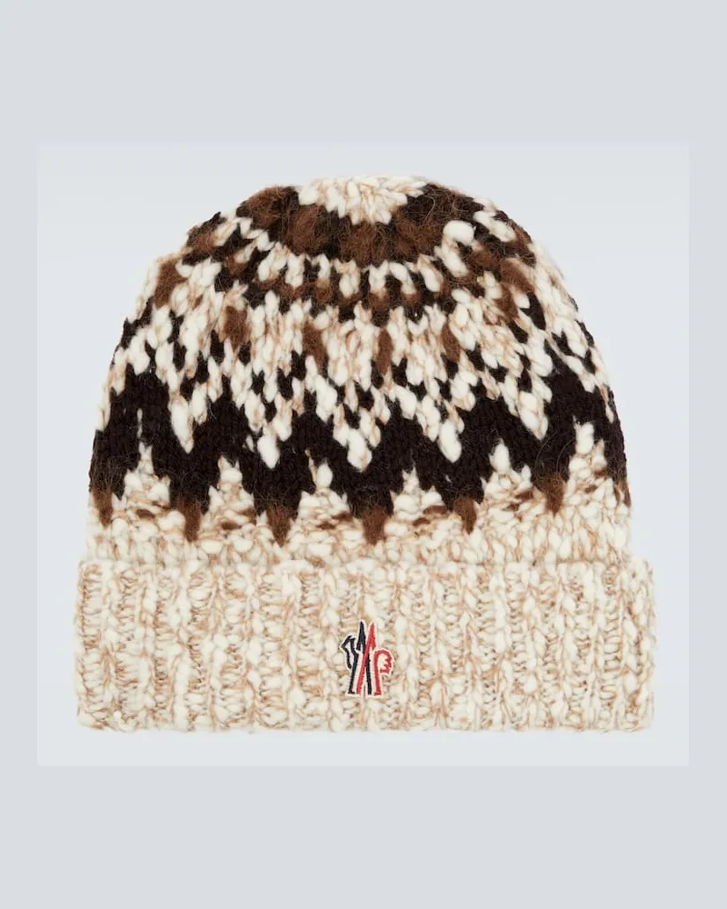 Moncler Mütze aus Jacquard Beige