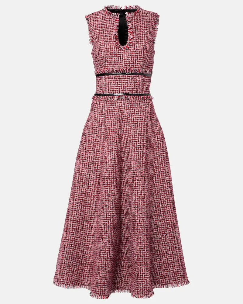 Safiyaa Midikleid Dorothy aus Tweed Rosa