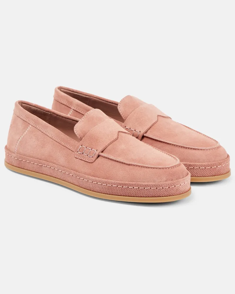 Hogan Loafers H683 aus Veloursleder Rosa